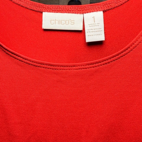 Chico’s Women's Red Tank Top Sleeveless Shirt Size 1 Small SM 300 - Picture 4 of 4